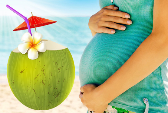 3 tháng cuối thai kỳ có nên uống nước dừa