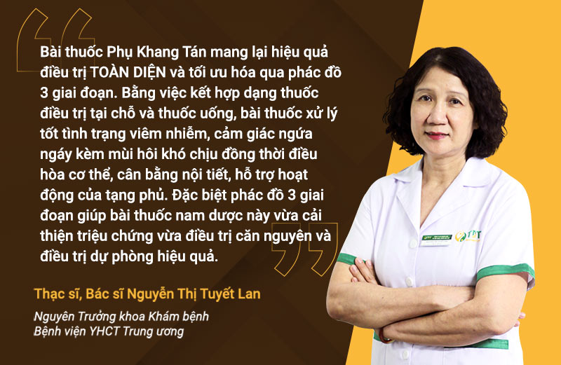 Bác sĩ Tuyết Lan nhận xét về phác đồ Phụ Khang Tán