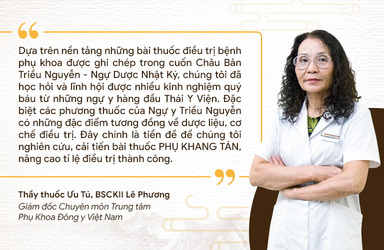 Chia sẻ của bác sĩ Lê Phương về bài thuốc Phụ Khang Tán