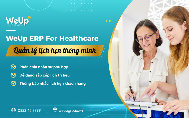 Quản lý lịch hẹn phần mềm WeUp ERP For Healthcare
