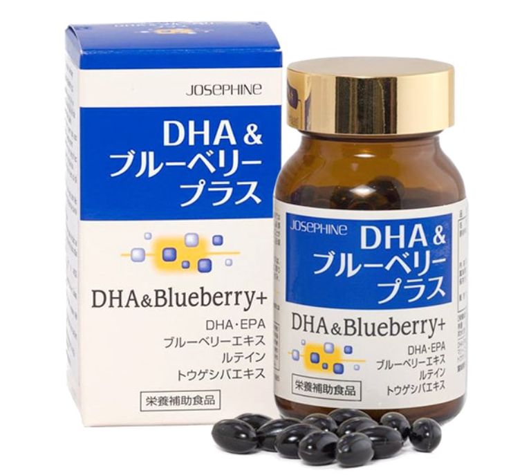 Viên uống bổ não Nhật Bản Josephine DHA & Blueberry Plus dùng được cho trẻ từ trên 4 tuổi
