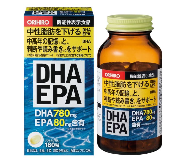 Viên uống bổ não DHA EPA Orihiro chứa DHA và EPA được chiết xuất hoàn toàn từ cá biển thiên nhiên
