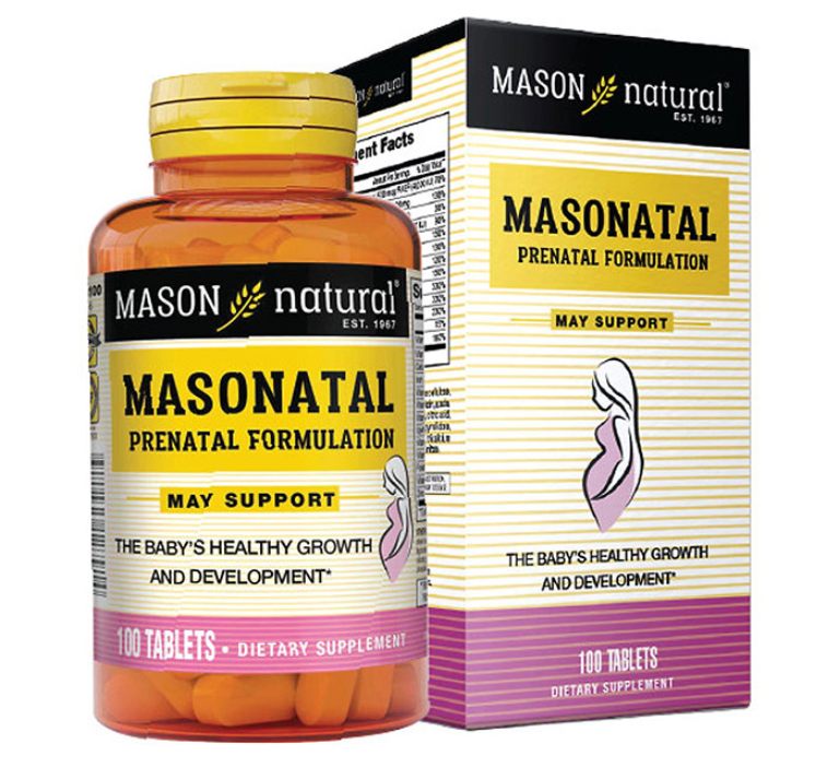 Viên uống Masonatal Prenatal Formulation được sản xuất bởi thương hiệu Mason Natural của Mỹ