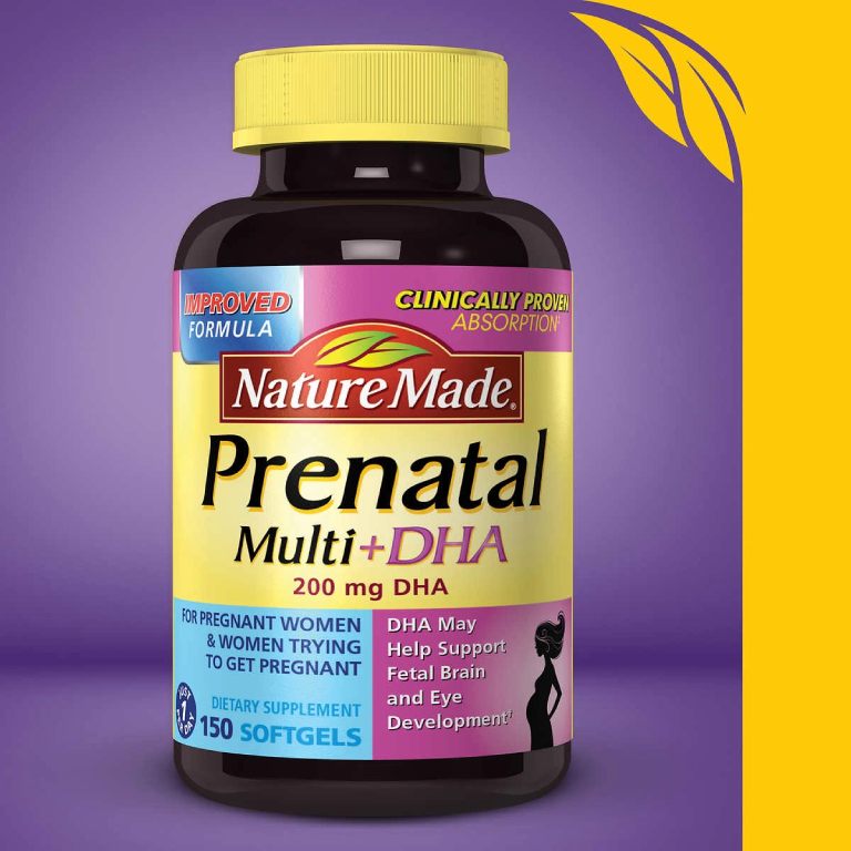 Nature Made Prenatal Multi DHA chứa 13 loại vitamin và khoáng chất cần thiết cho sức khỏe mẹ bầu
