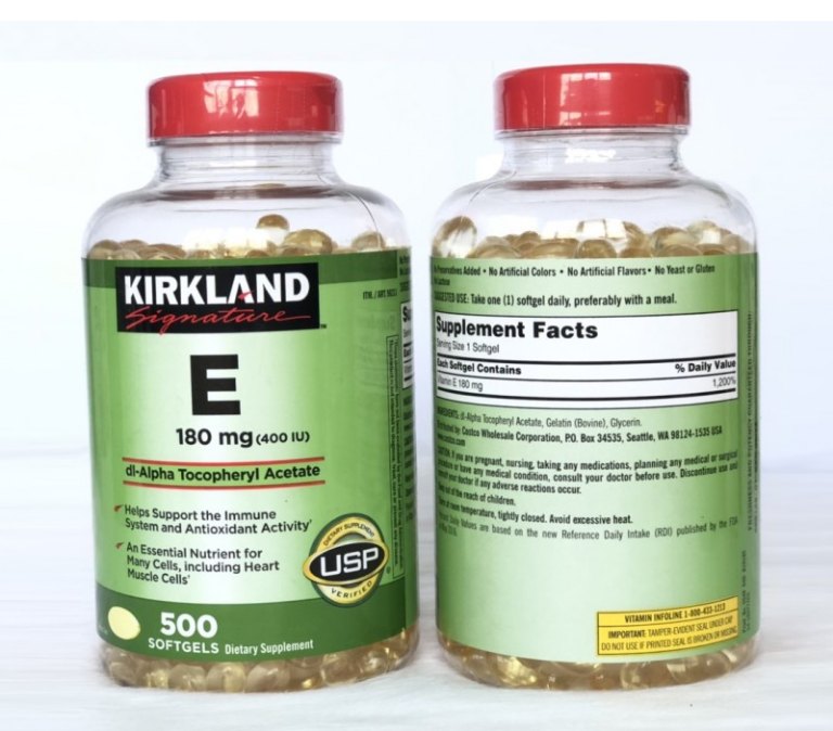 Kirkland Vitamin E 400 IU là viên uống vitamin E của Mỹ được nhiều người tin dùng và đánh giá cao