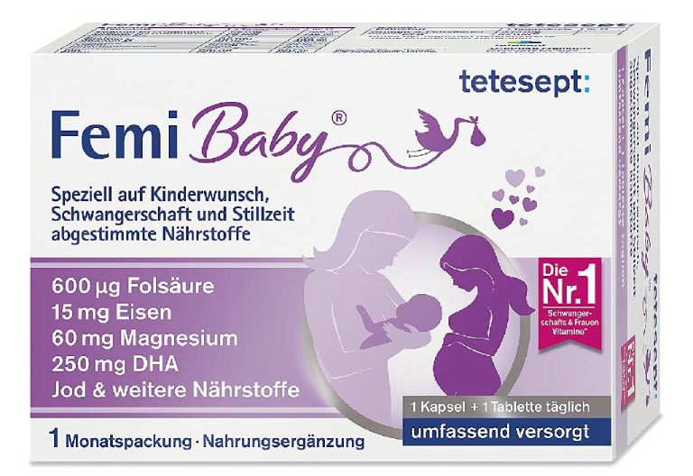 Vitamin tổng hợp cho bà bầu của Đức Tetesept Femi Baby