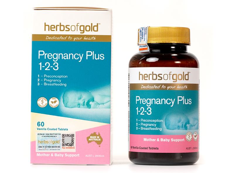 Vitamin tổng hợp cho bà bầu Herbs Of Gold Pregnancy Plus 1-2-3