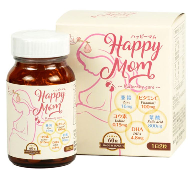 Happy Mom là sản phẩm bổ sung vitamin và khoáng chất cho mẹ bầu của Nhật Bản