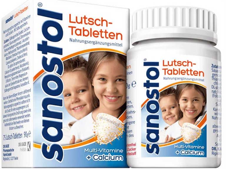 Vitamin tổng hợp cho bé của Đức dạng viên ngậm Sanostol Lutschtabletten