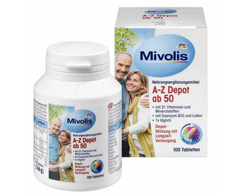 Vitamin tổng hợp cho người già Mivolis A Z Depot Ab 50