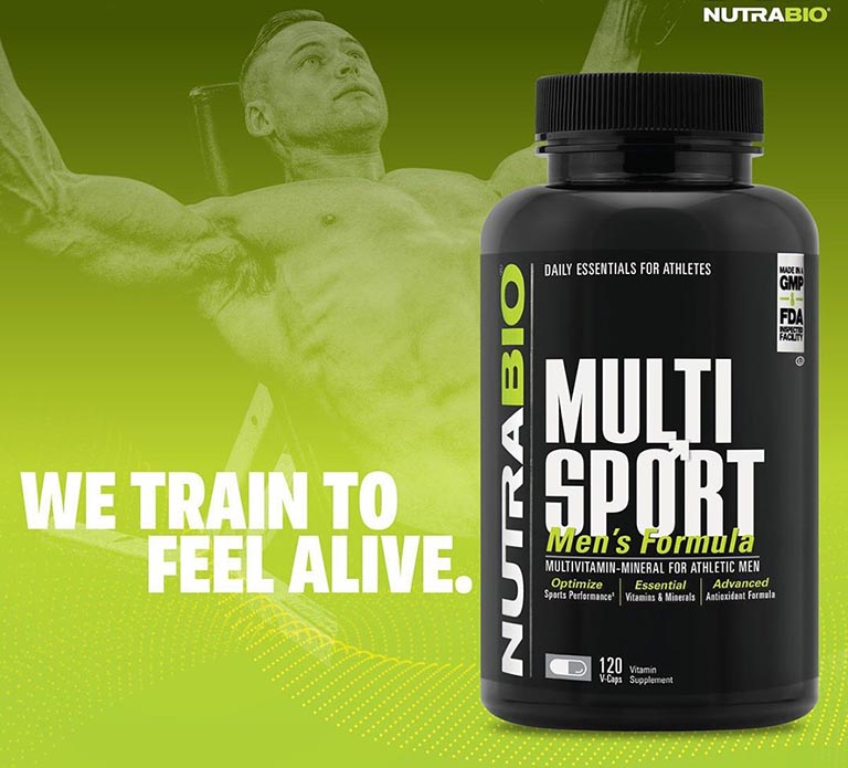 Vitamin tổng hợp cho người tập gym NutraBio MultiSport for Men