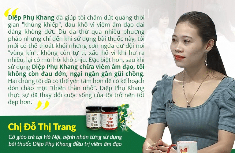 Chị Trang chia sẻ về bài thuốc Diệp Phụ Khang