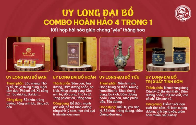 Bài thuốc Uy Long Đại Bổ được bác sĩ Trần Hải Long ứng dụng trong điều trị bệnh nam khoa