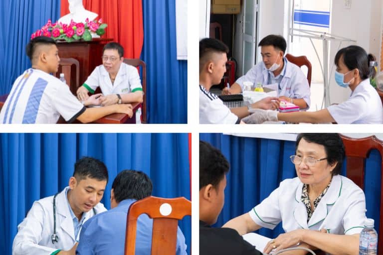Đội ngũ bác sĩ thực hiện nhiều hoạt động thăm khám, tuyên truyền sức khỏe miễn phí cho cộng đồng