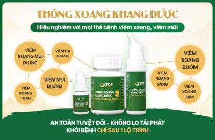 Thông Xoang Khang Dược - Bộ ba đặc trị viêm xoang, viêm mũi dị ứng